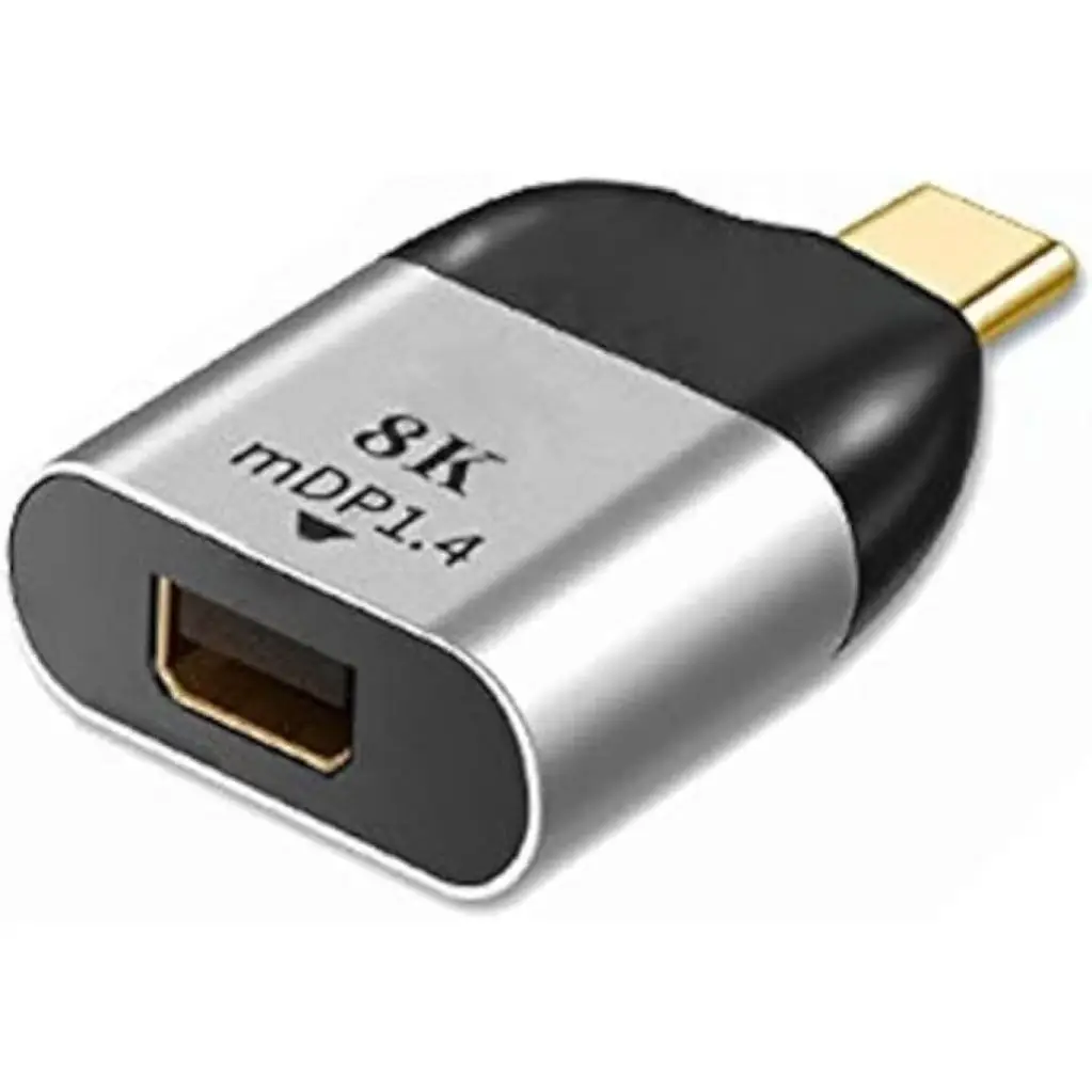 USB‑C Male to Mini DisplayPort Female Adapter DP1.4 8K@60Hz Video Output Converter for Laptop Monitor