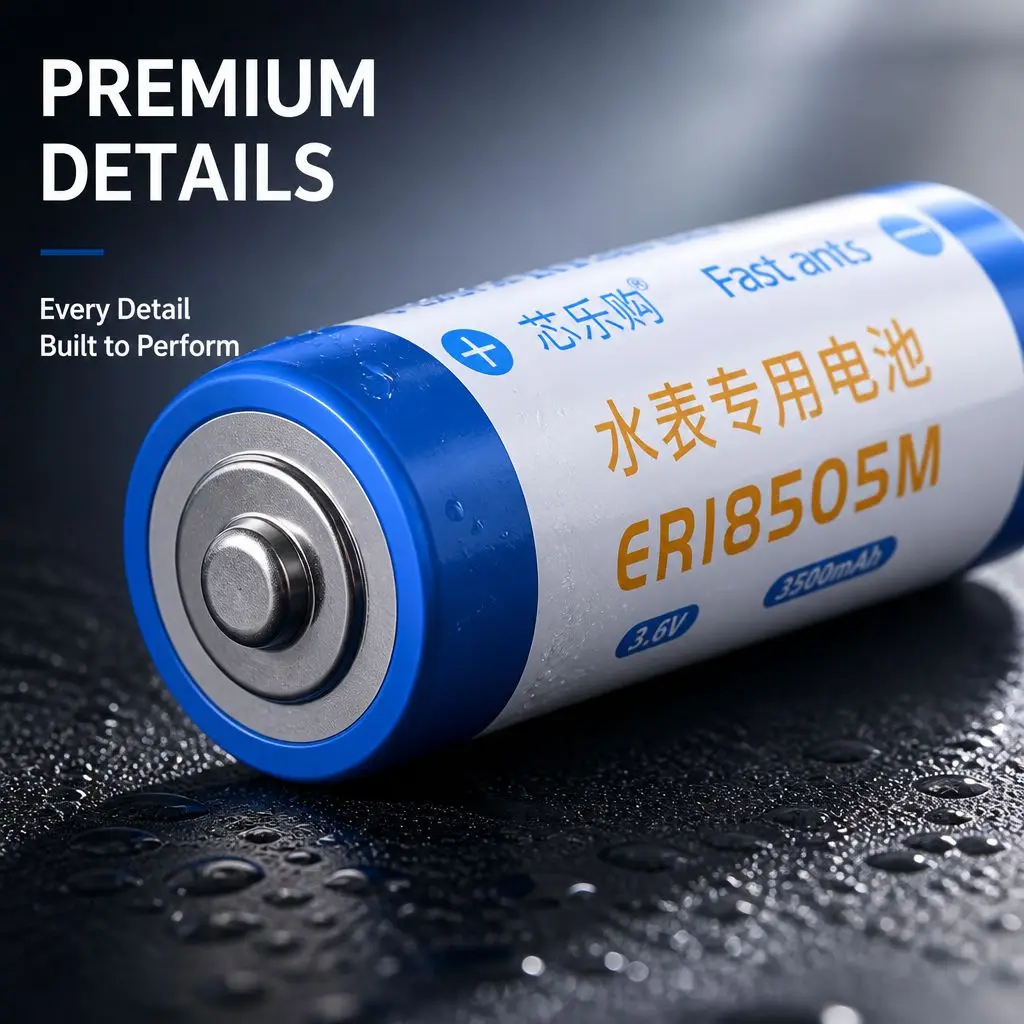 5Pcs  ER18505M  3.6V 3500mAh High Capacity Li-SOCl2 Primary Lithium Battery for Smart Water Meters and Electronic Thermomet