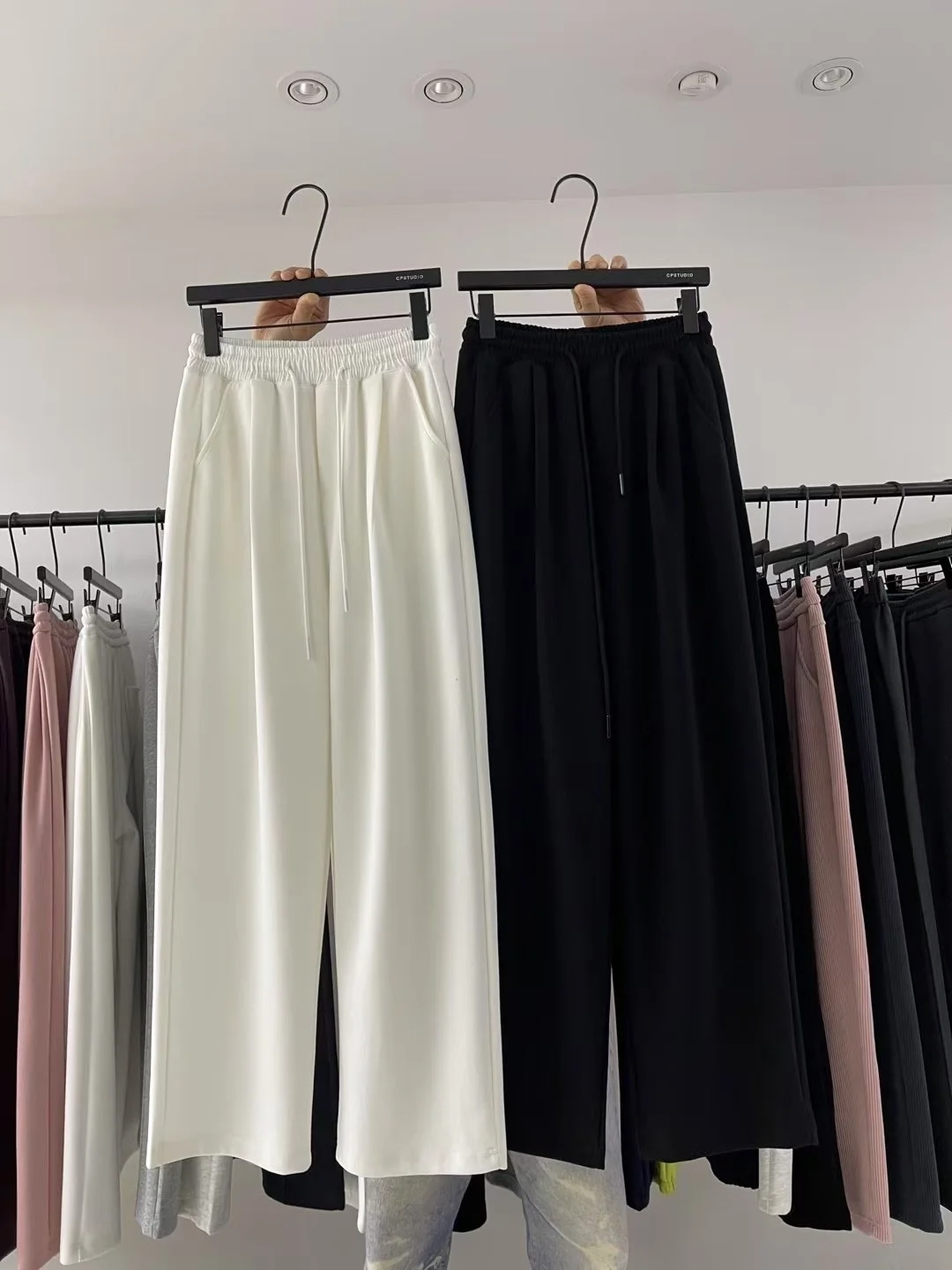 

Spring Summer New Loose Straight Leg Casual Pants Men's Korean Sle Trendy All-Match Wide Leg Pants Men's Color White ...