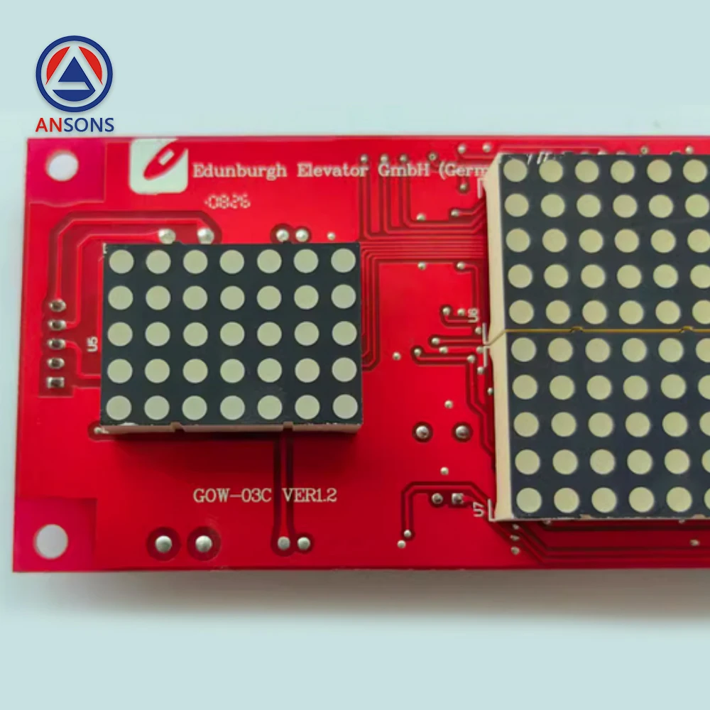 GOW-03 GOW-33 GOW-03C VER1.2 VER1.1 EDUNBURGH Placa PCB de exibição de elevador para LOP HOP Ansons Peças sobressalentes de elevador