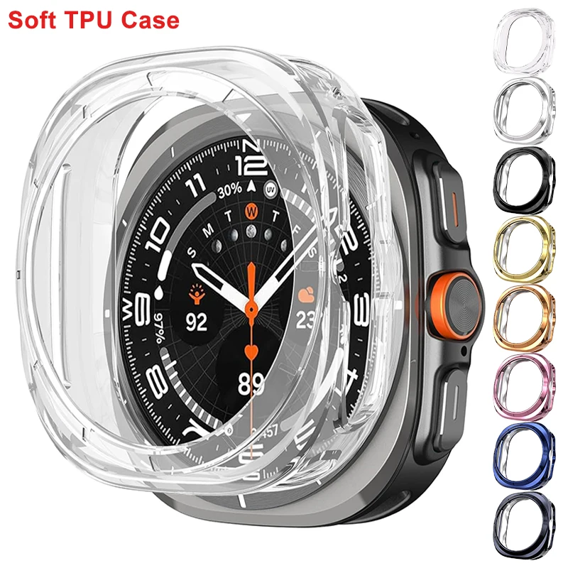 Soft TPU Case for Samsung Galaxy Watch Ultra 2025 47mm Bumper Hollow Protective Shell Cover for Galaxy Watch 7 Ultra Accessories