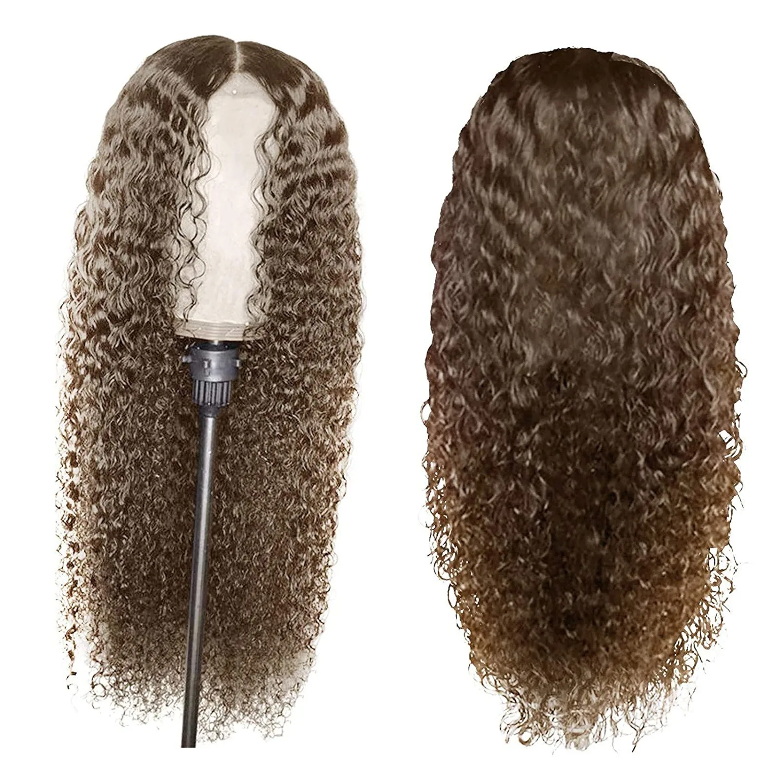 Peruvian Curly Human Hair Wig Glueless Lace Front Human Hair