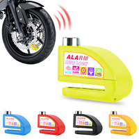 Motorcycle Bicycle Lock Alarm Safety Protection Padlock Disc Aluminum Alloy Anti-Theft Reminder Rope Lock Bag Motorcycle Accesso