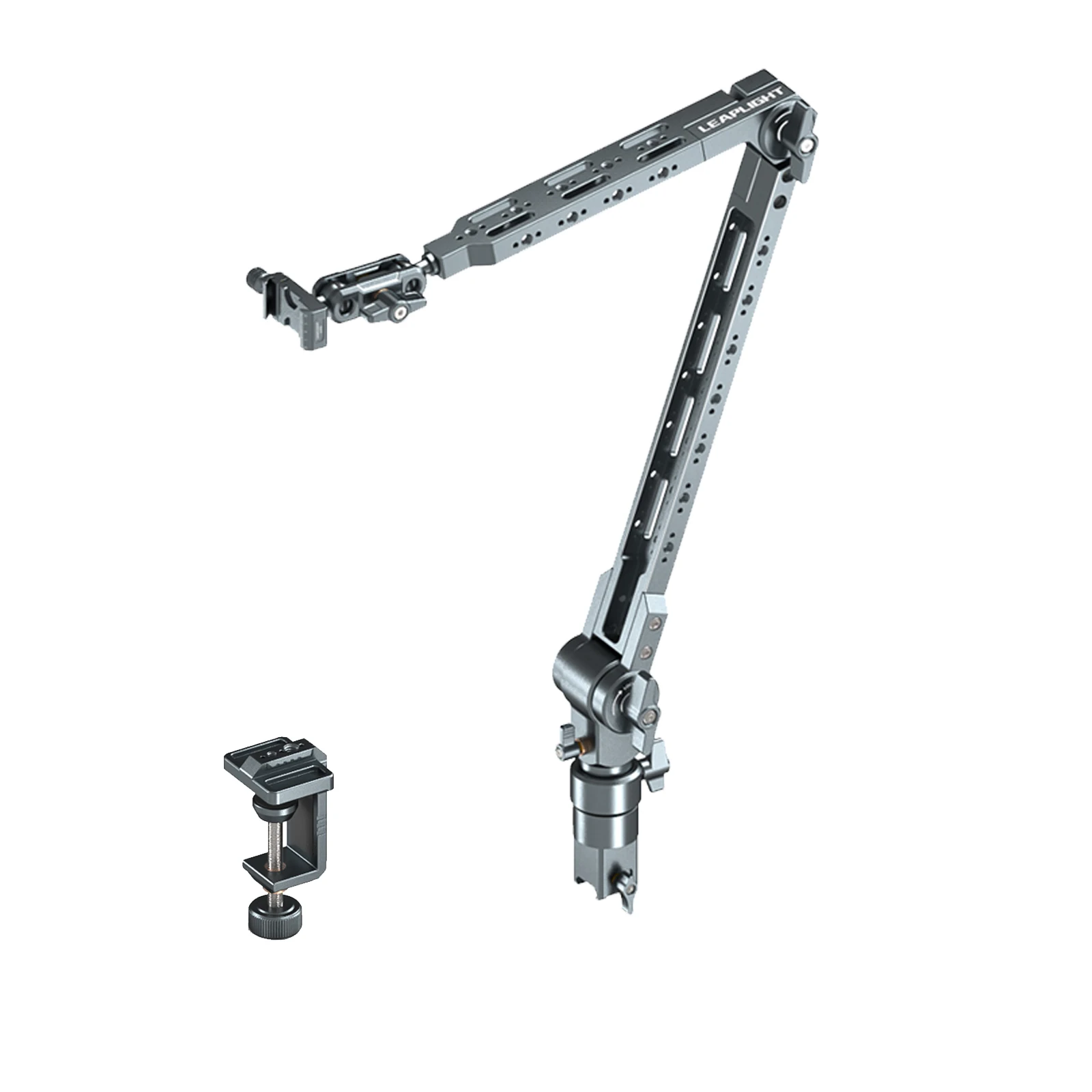 LEAPLIGHT Overhead Metall-Magic-Arm Kameraständer Gelenkarm 360° ° Drehbarer Cantilever-Ständer, Tischständer für Telefon/iPad – Detail 3