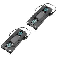 2PCS Dual Fans Laptop Cooler Foldable St USB Powered Anti Slip Mat Design All Sizes Heat Dissipation Notebook Ventilated Support