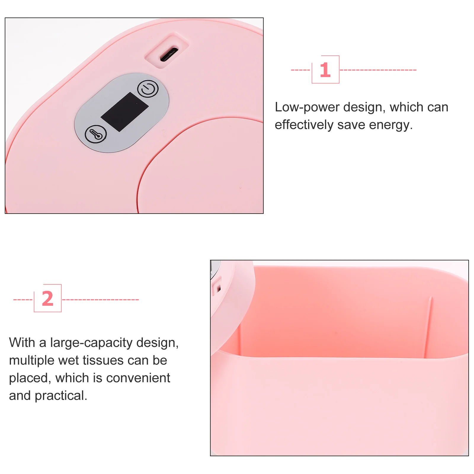 واسعة الطفل مناديل مبللة دفئا قوية ABS البناء تسخين الأنسجة العلوية فقط انخفاض استهلاك الطاقة عدم الانزلاق الأنسجة السفلية