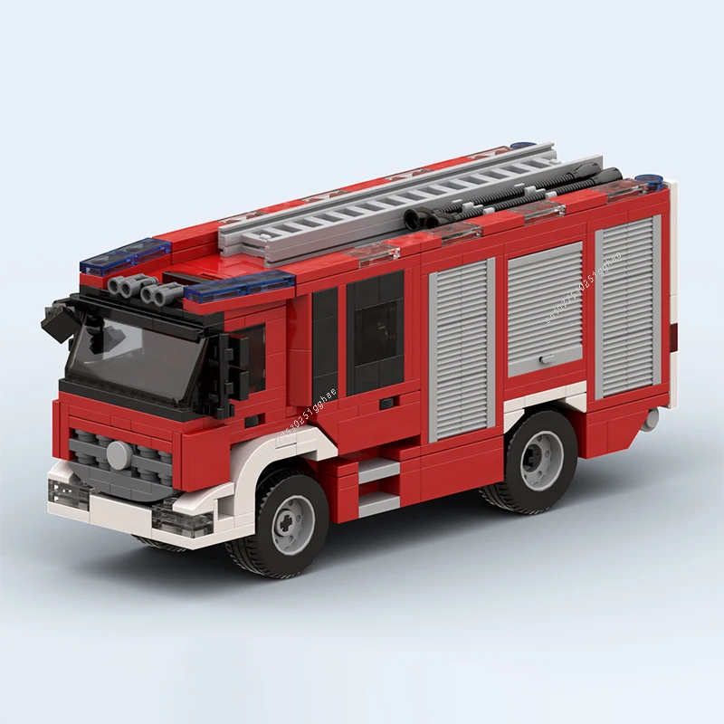 Stadt fahrzeug Feuerwehr auto Moc Bausteine Modell Ziegel Sets montieren Sammlung Display Kinderspiel zeug Geschenke 538pcs