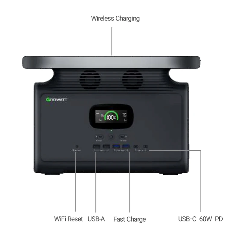 Growatt In Stock Emergency Power 2000W INFINITY 1500 High Quality Portable Power Station Solar Battery