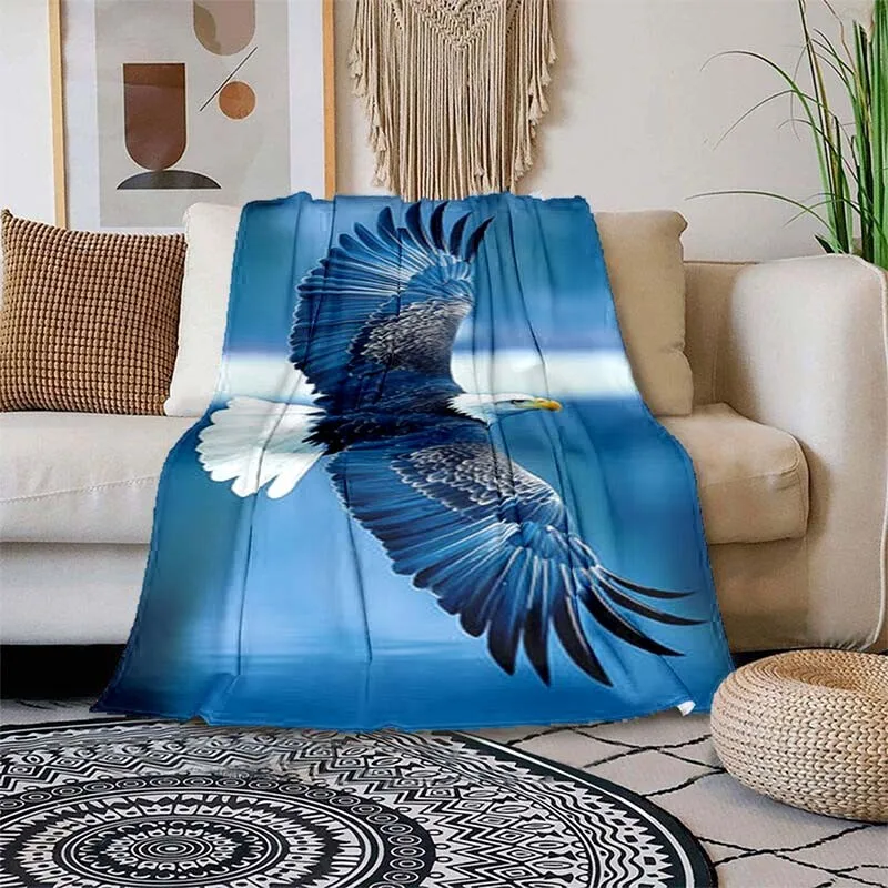 

Animal Eagle Plush Fluffy Blanket Flannel Sheet Soft Blanket Bedroom Sofa Office Leisure Travel Picnic 180x230 cm