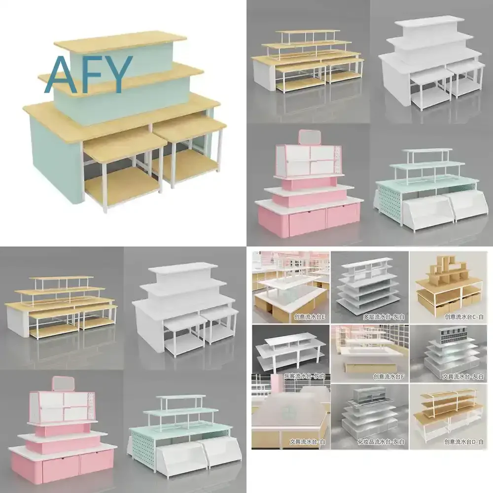 Flowing Water Platform for Zhongdao Display Stand for Mingchuang Merchandise Premium Jewelry Boutique Store Shelf Stand