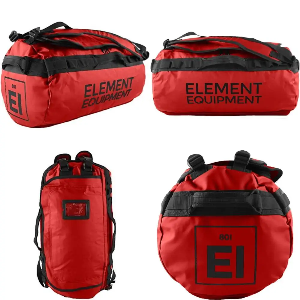 

Waterproof Medium Trailhead Duffel Bag with Shoulder Straps - Red, Outdoor Adventure Essential