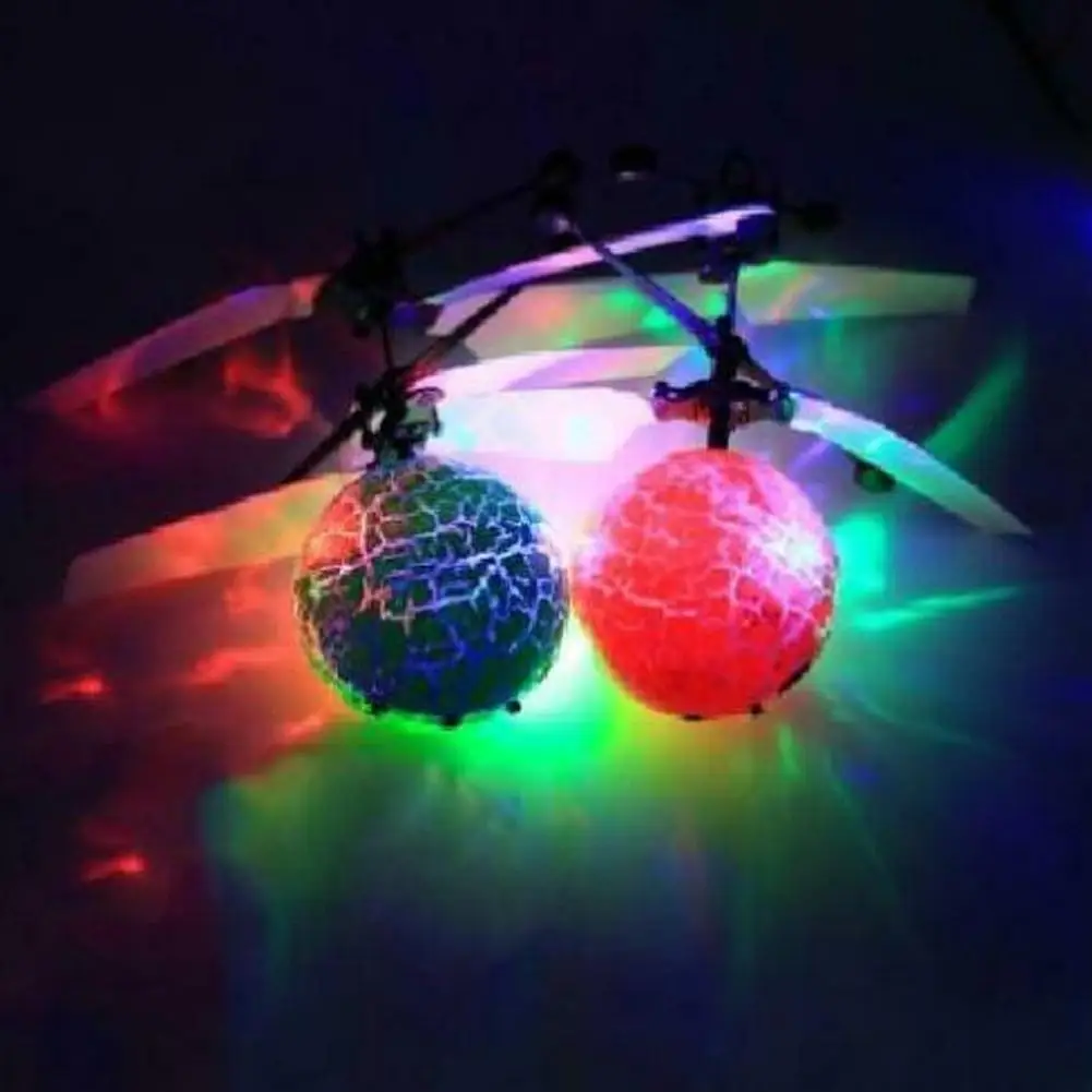 Colorful Suspended Ball Induction Aircraft Induction Crystal Ball Flying Ball Induction Suspension Ball Toy Smart Birthday Gift