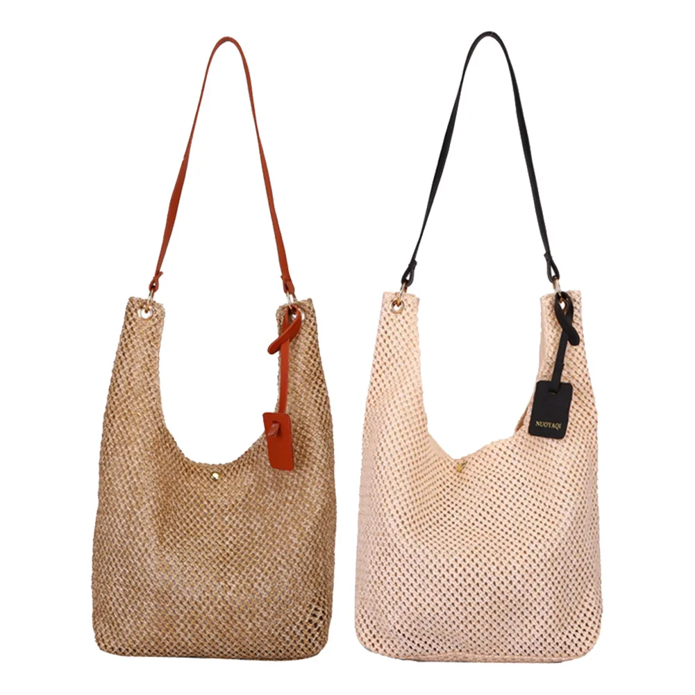 

Сумка на плечо, большая тканая сумка-тоут, повседневная сумка-хобо, летняя сумка на плечо для женщин, путешествия, отпуск