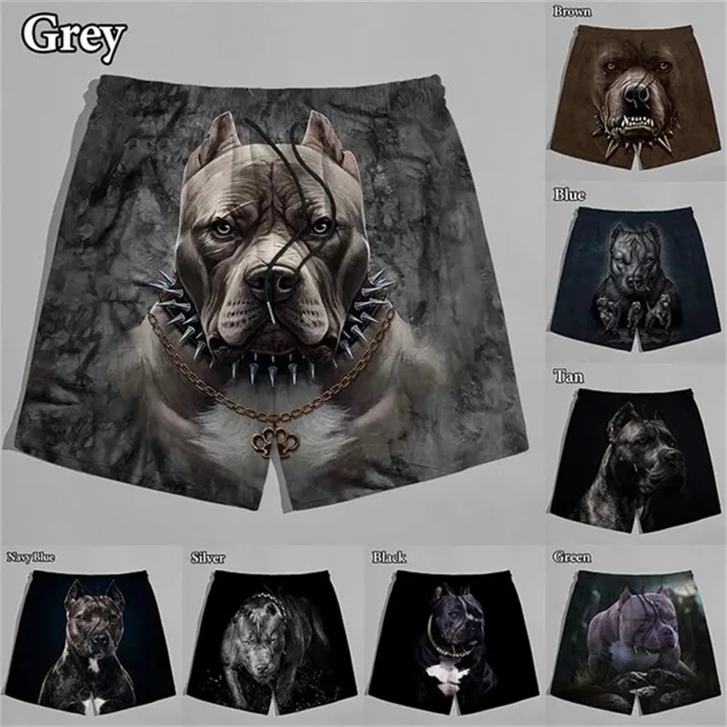 Hond 3d Print Cool Strand Shorts Broek Pet American Bully Heren Dames Street Shorts Zomer Digitaal Hombre Ropa Zwembroek