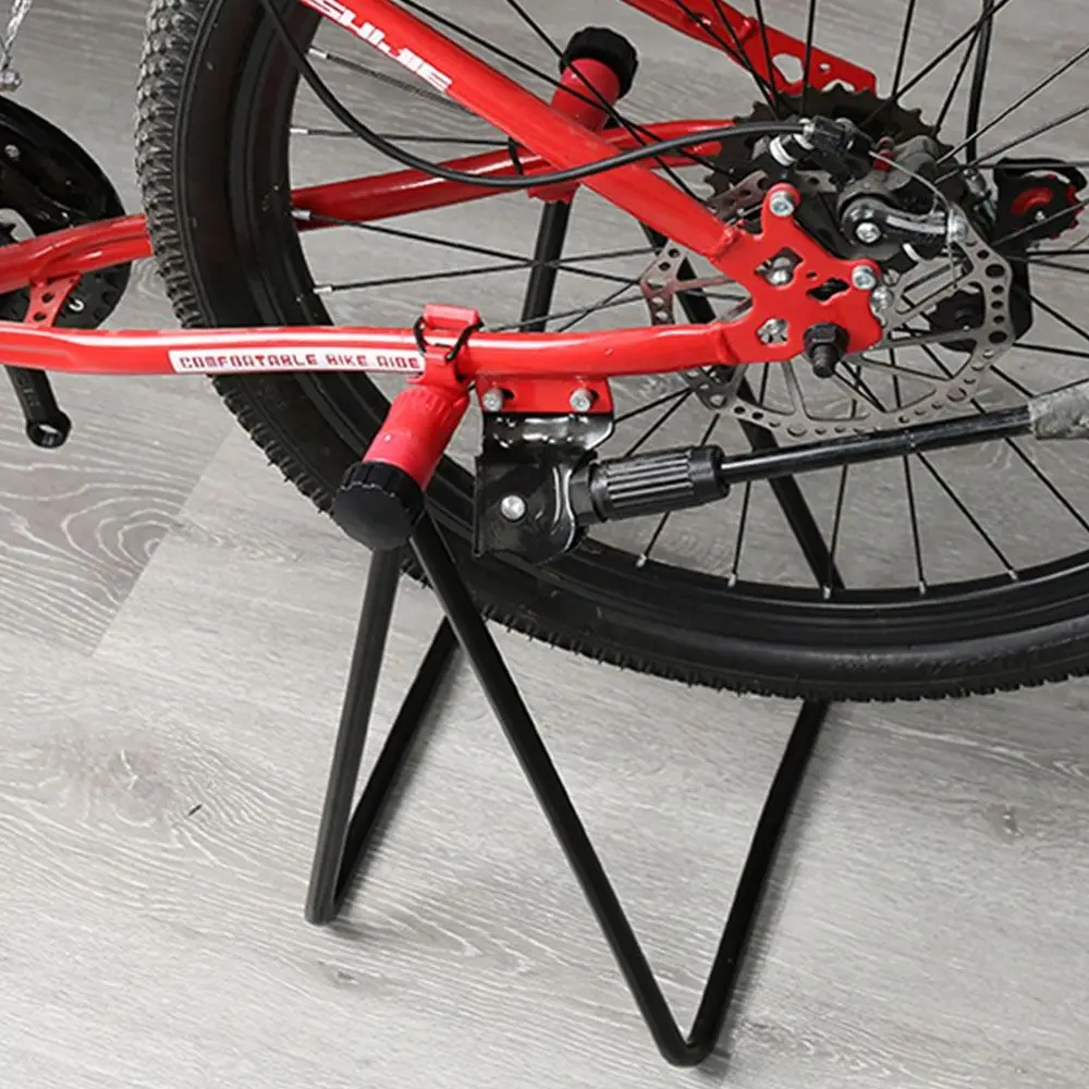 U-Shaped Aluminum Alloy Mountain Bike Bike Triangle Vertical Stand Bicycle Floor Stand Hub Repair Bracket Parking Rack