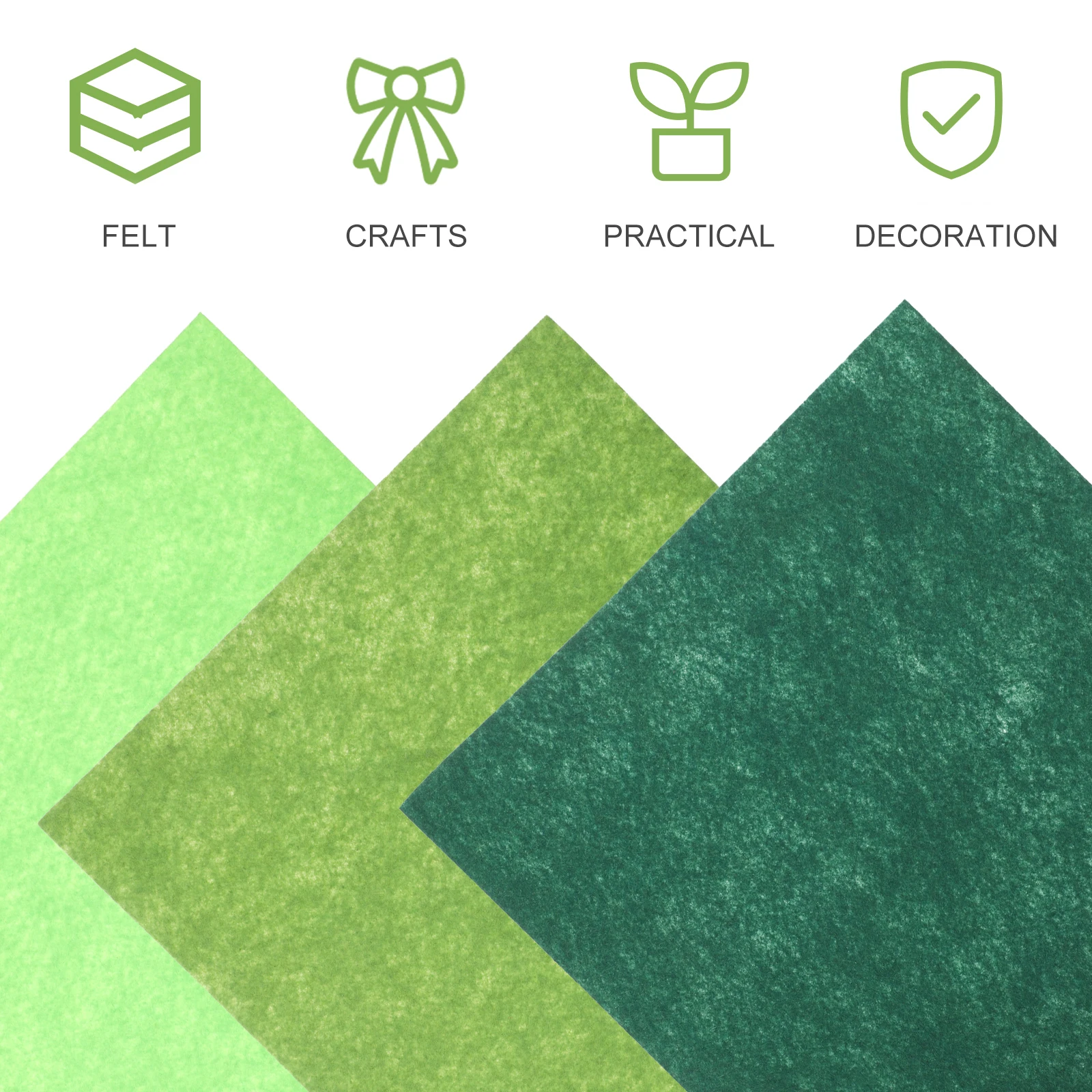 

18 Pcs Felt Cloth Non-woven DIY Decorative Fabric Child Craft Polyester Material