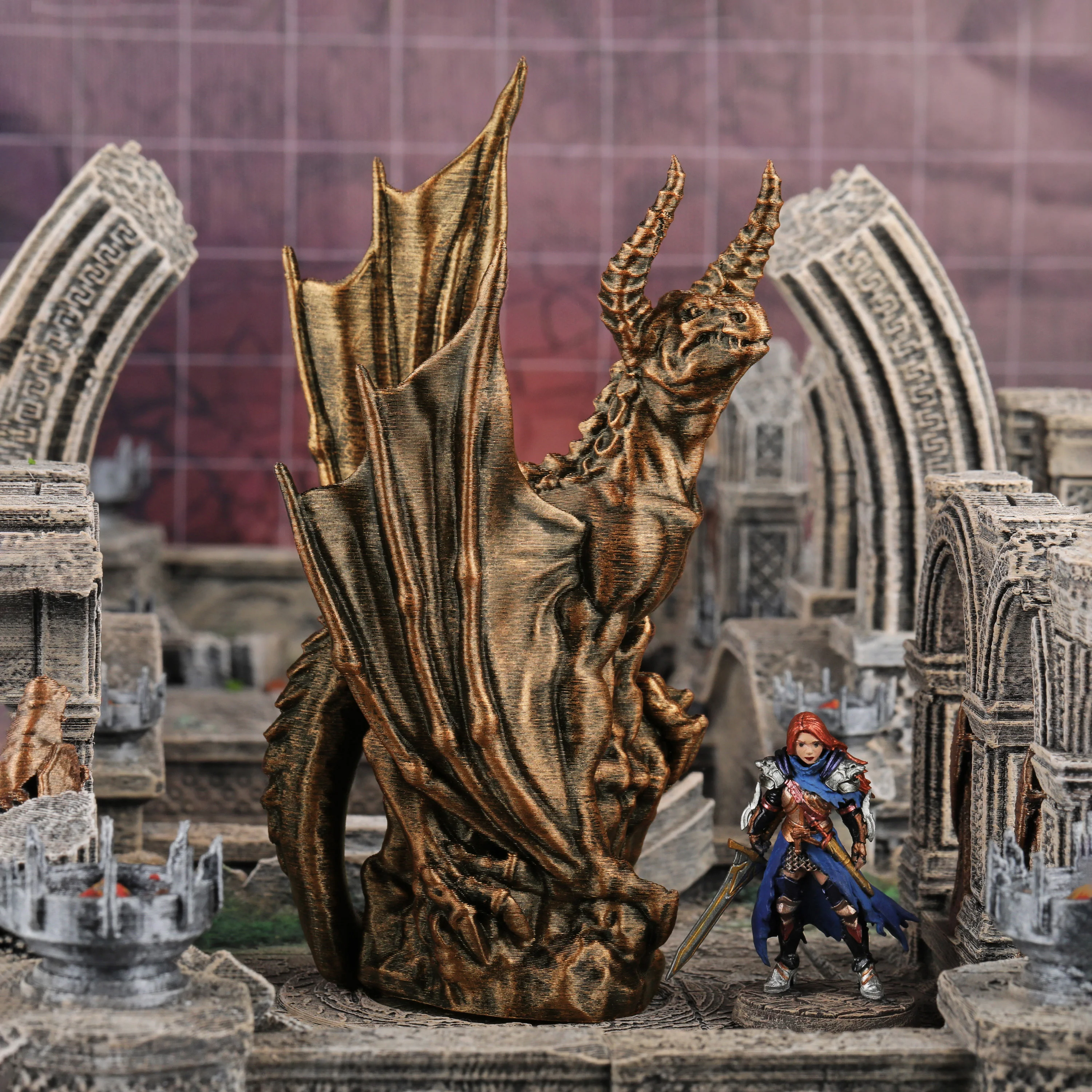 Fantasy Wyvern Miniature Models,Dragon Character Models for Tabletop RPG Games, Dungeon Game Scenery Accessory