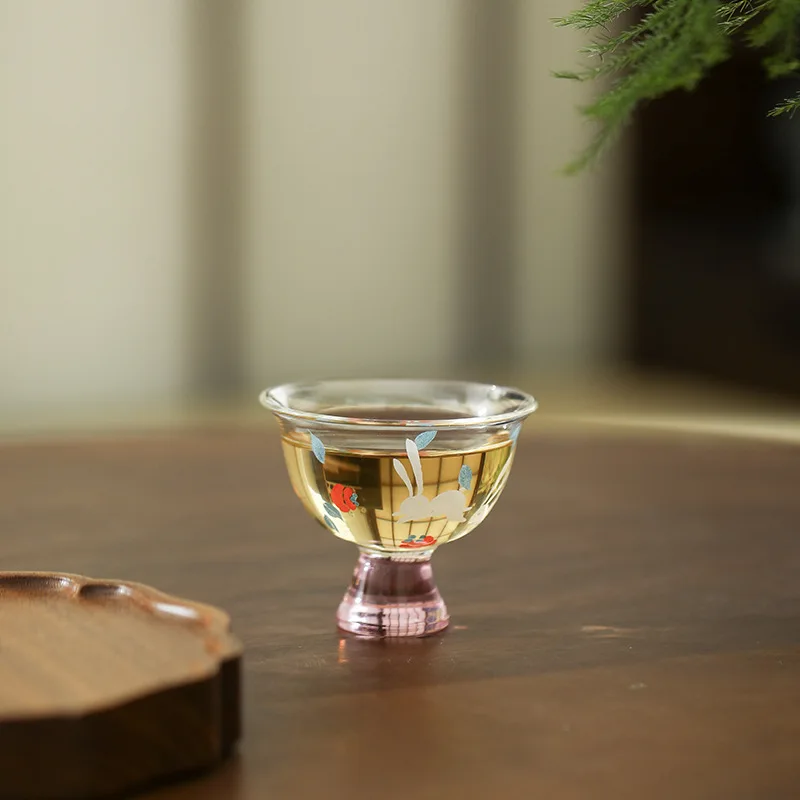 الإبداع عالية القدم فناجين الشاي عالية الشعور طعم الشاي ماستر كوب صانع المنزل الصينية مقاومة للحرارة فنجان الشاي أواني الشرب المنزلية