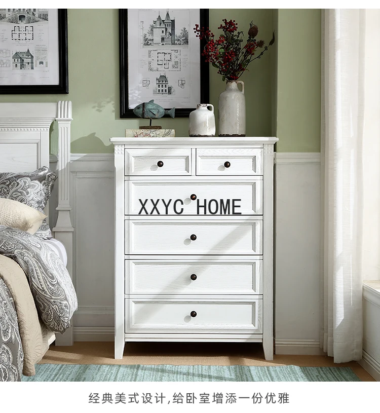 

American Country Ash Solid Wood Chest Of Six Drawers Locker So Easy So Beauty White As Old Drawer Storage Chest Of Drawers