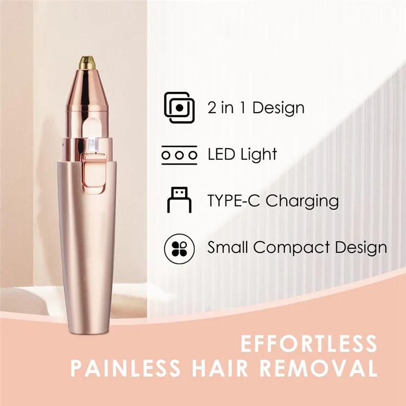 

A15Q-Eyebrow And Facial Trimmer Portable Eyebrow Trimmer Rechargeable Shaving Trimmer