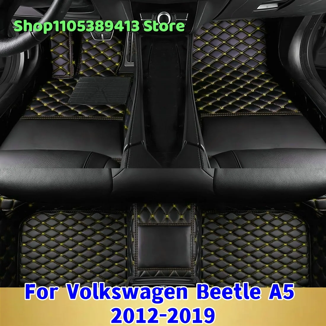 Autoteppiche aus Leder, maßgefertigte Fußmatten für Volkswagen Beetle A5 2012 2013 2014 2015 2016 2017 2018 2019, Autozubehör