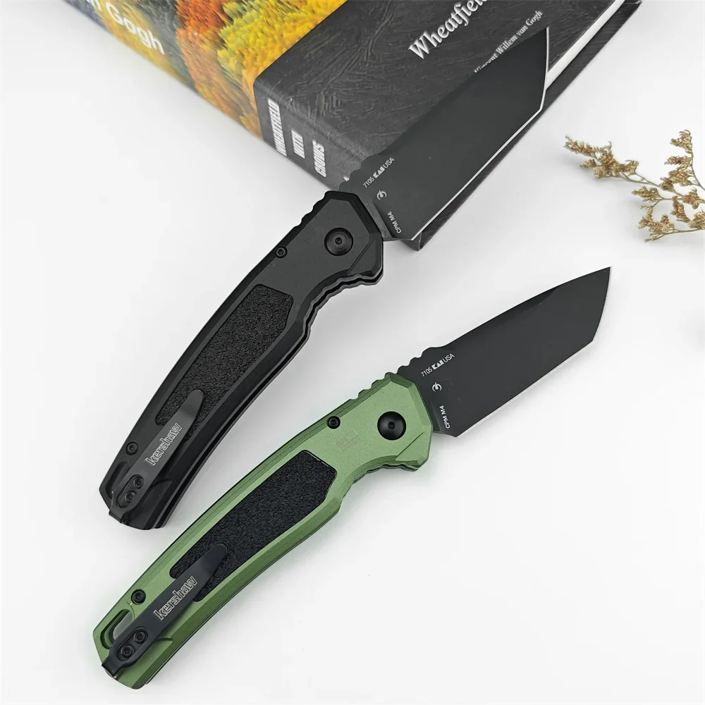 High Quality Pocket 7105 Auxiliary Folding Knife 9CR18mov Blade 6061-T6 Camping EDC Knife with Aluminum Handle