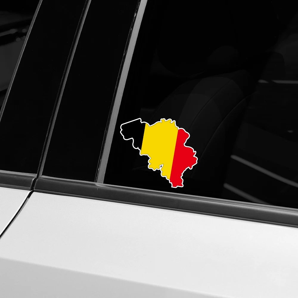 Belgium Map Car Stickers Auto Motorcycle Decoration PVC Sticker Creative Waterproof Styling Decal Car Exterior Accessories