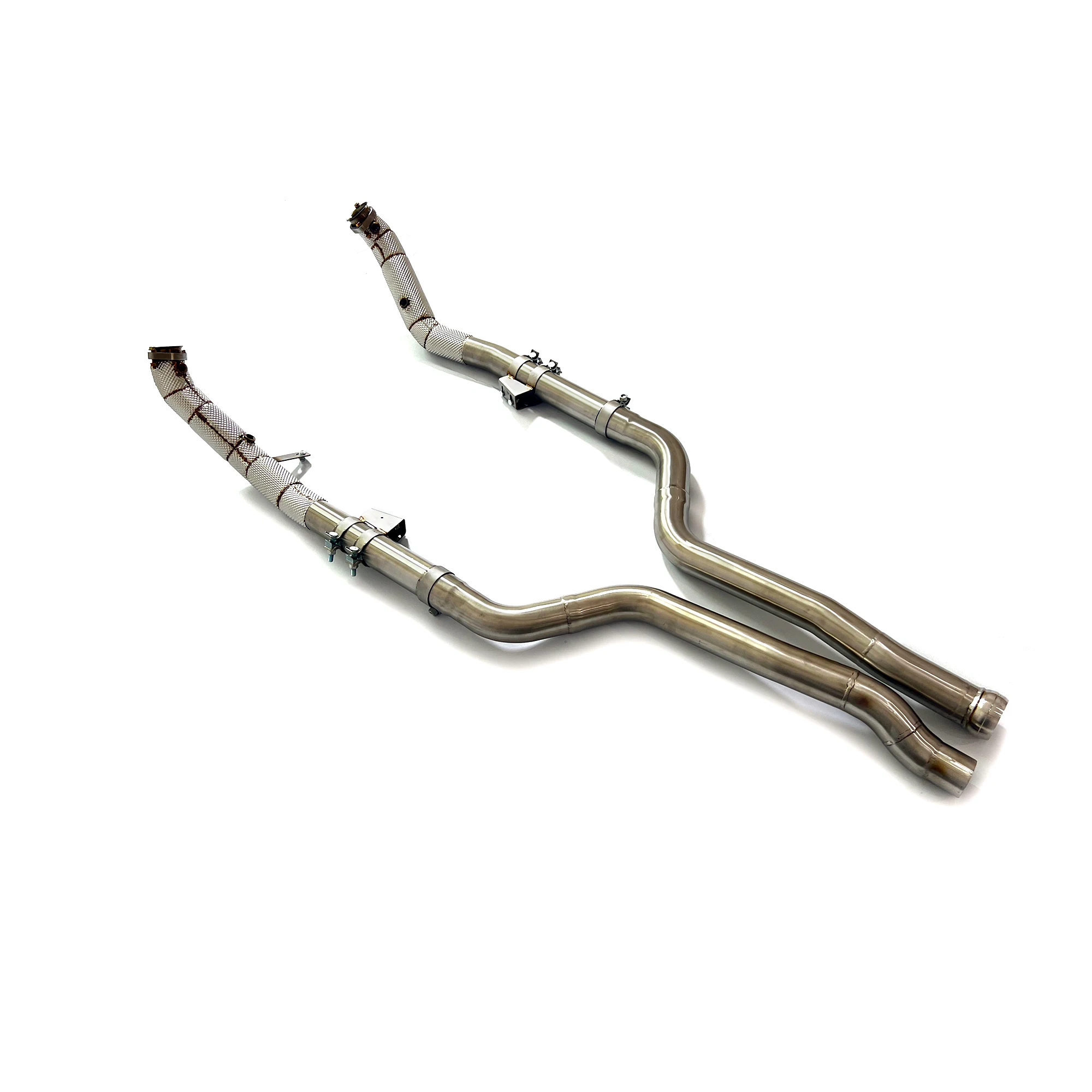 ING ss304 Exhaust Catless Downpipe for Mercedes Benz CLS550 W219 4.6L v8 2015+ Engine Nozzler Header Tube Race Customize System