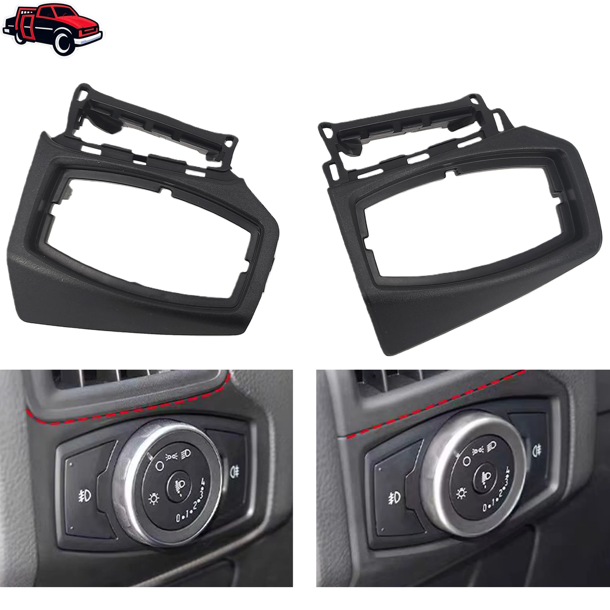 

Car HeadLight Switch Dashbord Trim Button Frame Cover For Ford Focus 2012 2013 2014 2015 2016-2018 High Level Configuration Trim