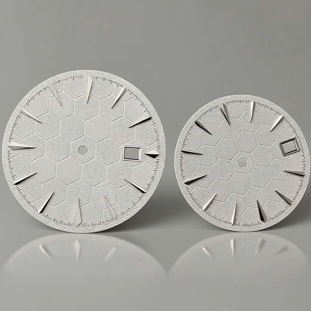 ل NH35 الهاتفي تقويم واحد الرجال النساء ساعة الوجه اكسسوارات الكرة نمط الأبيض 35 مللي متر/29 مللي متر ساعة الطلب لحركة NH35