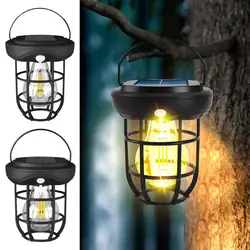 Outdoor Solar Lights LED Waterproof Camping Lantern High Brightness Multifunctional Lantern Dangling Lights with Motion Sensor