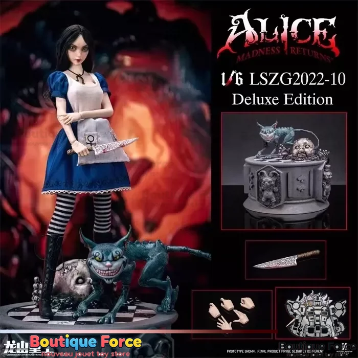 Long Shan Heavy Industry LSXG Toys 1/6 Scale Alice Madness Returns Action Figure 2 Styles Set with Cheshire Cat