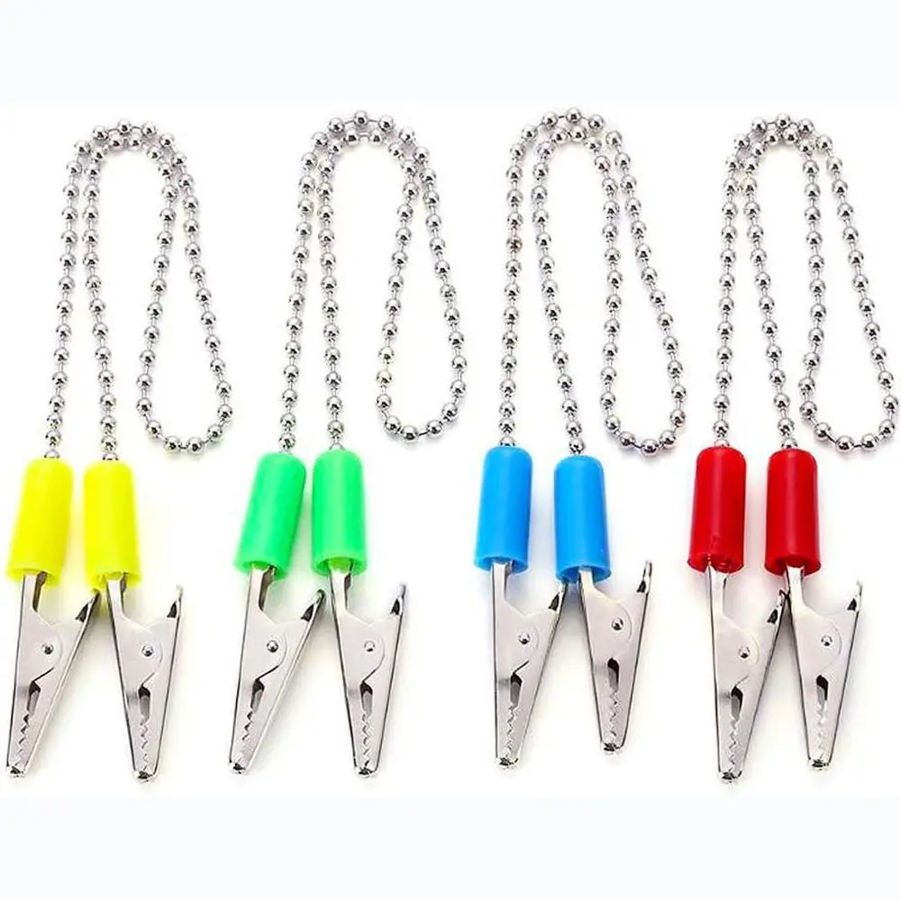 Grampo dental multicolor do guardanapo com grampos do metal, suporte dos babadores, suportes da braçadeira, babadores dentais ou guardanapos, 4pcs