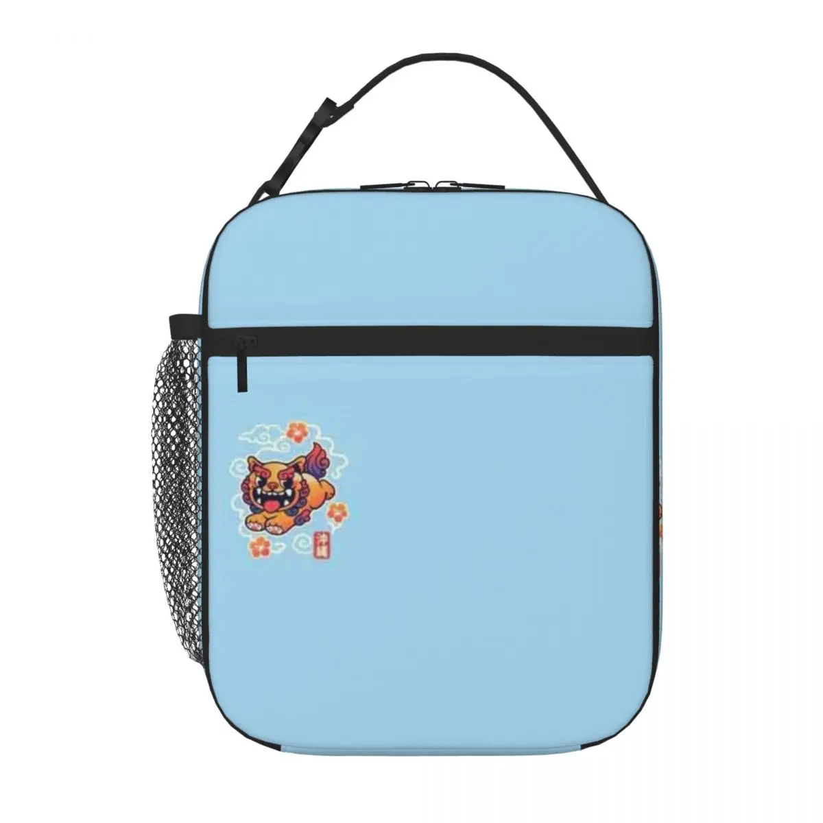 Bestselling Okinawa Shisa Guardian - Kawaii Japanese Mythological Lion With Neoprene Lunch Bag Pet Snack Carry Office Lunch Bag