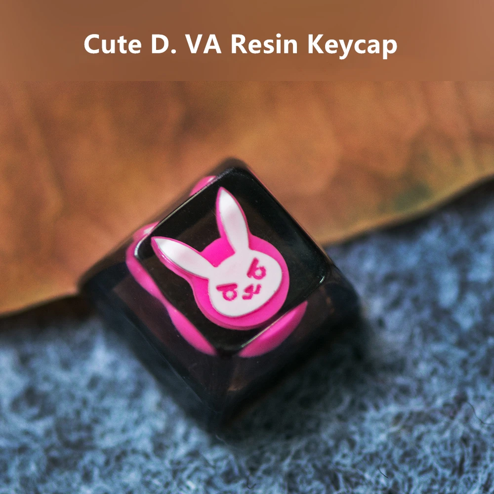 Key Cap Mechanical Keyboard Keycap Personality Creativity OW Cute D.VA 3D Resin Keycaps Cherry MX axis R4 Height