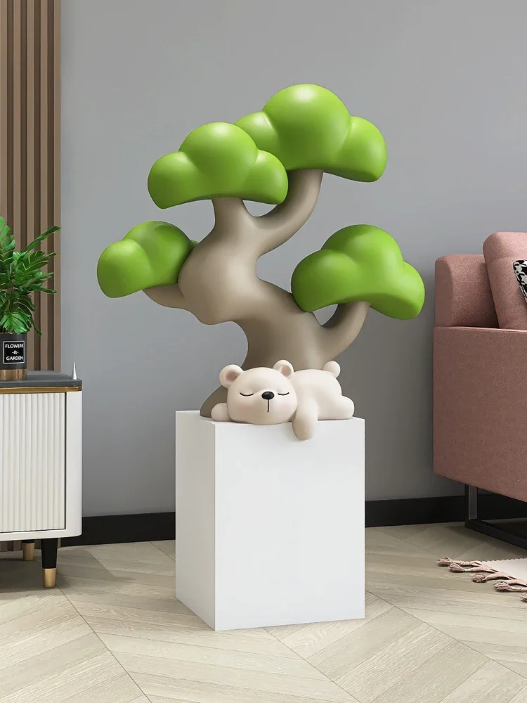 

Large wealth tree floor decoration opening gift living room TV cabinet home accessories housewarming gift.