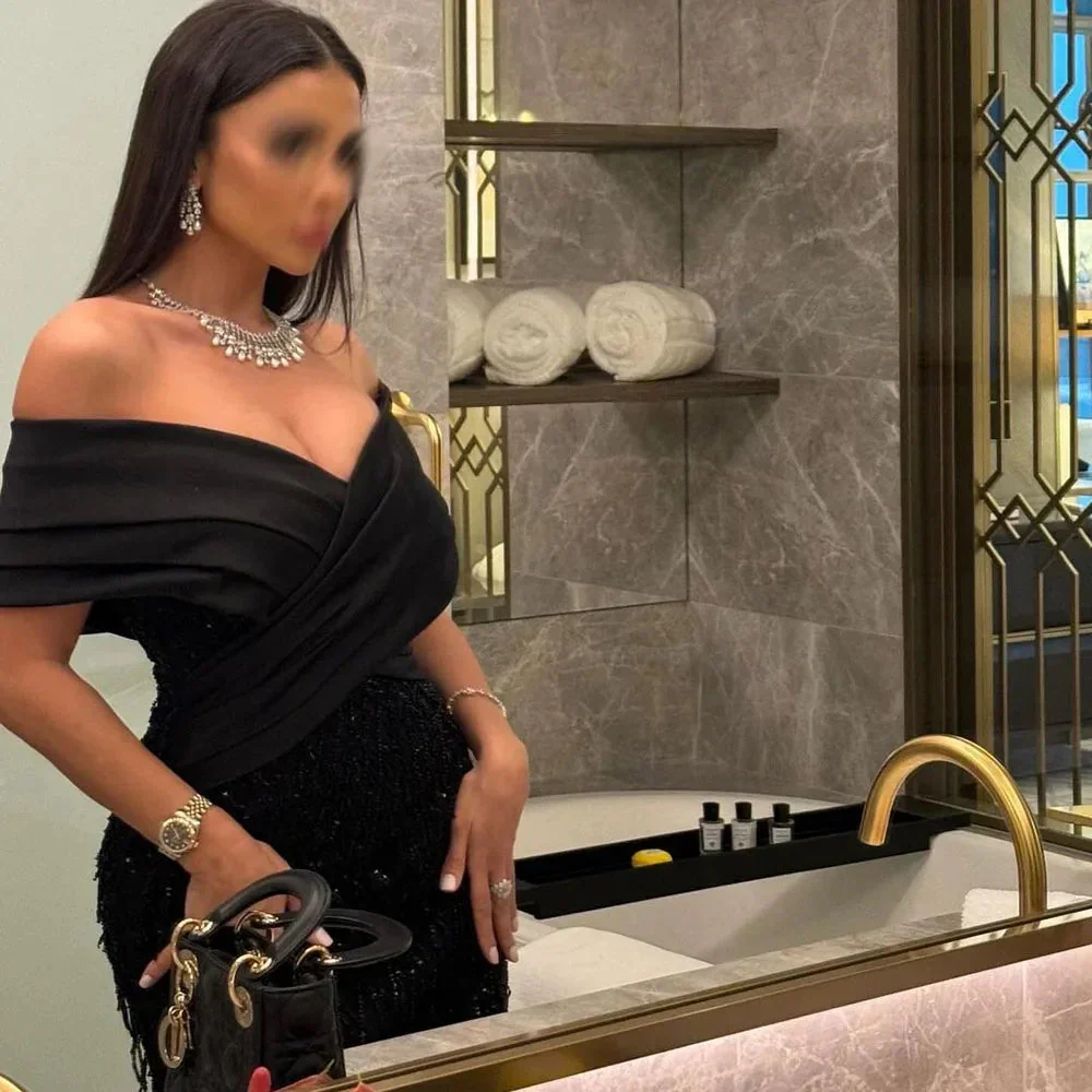 Op maat gemaakte off-the-shoulder lange avondjurken Elegante formele gelegenheid galajurken Kralen 2025, enkellange galajurken