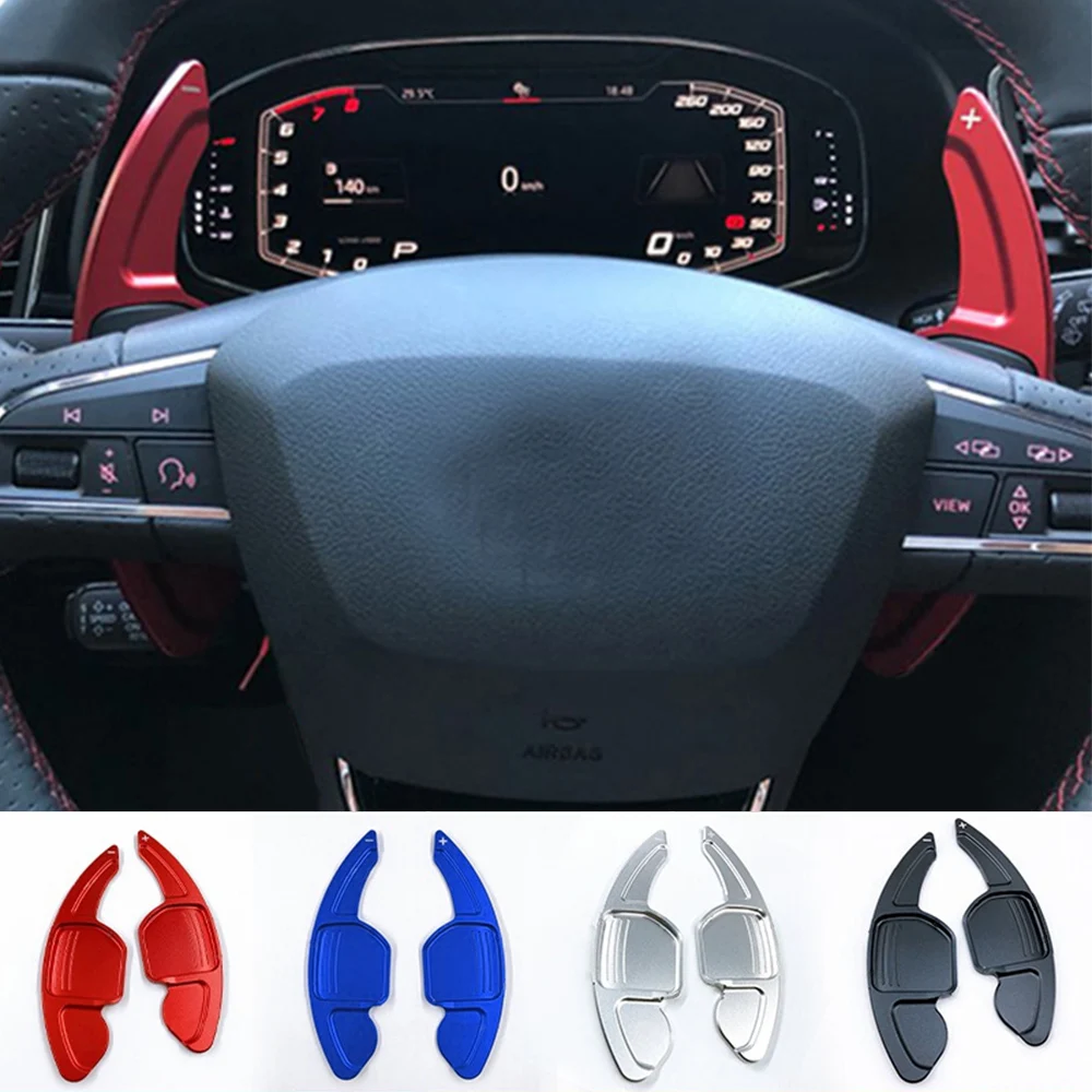 Shift Paddles For Seat Leon SC ST 5F FR Cupra Ateca Ibiza 6P Tarraco Alhambra Car Steering Wheel Extension Shifter DSG Stickers