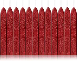 12 Pcs Sealing Wax Sticks with Wicks, Antique Wine Red/Gold Wax Seal Sticks for Wax Seal Stamp, Wedding Invitations, Christmas