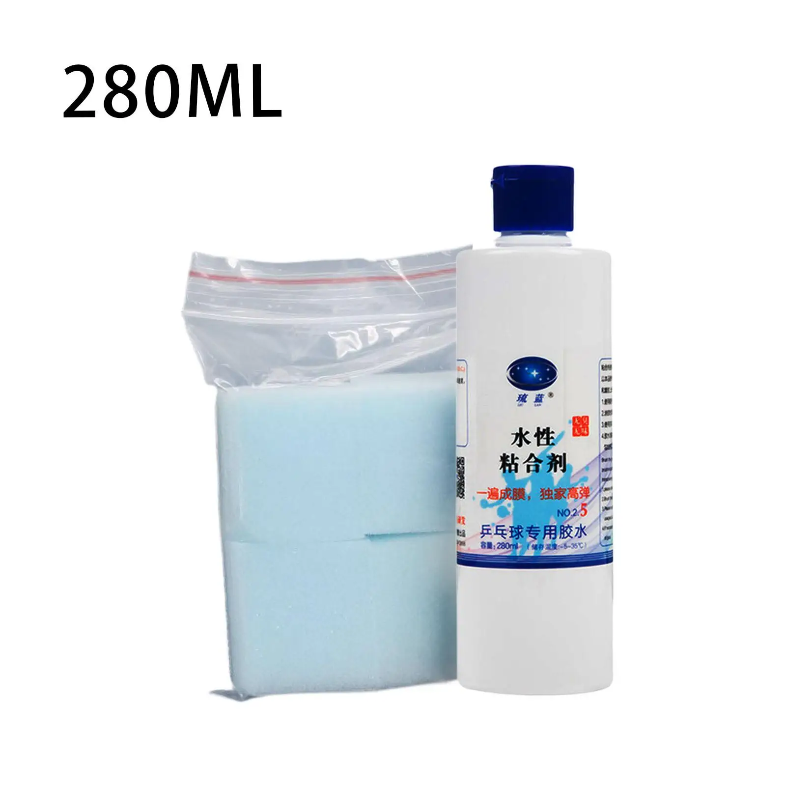 Ping Pong Paddle Glue de Tênis de Mesa, Alta Adesão, Fácil de Aplicar, Montagem Profissional, Espuma, 280ml