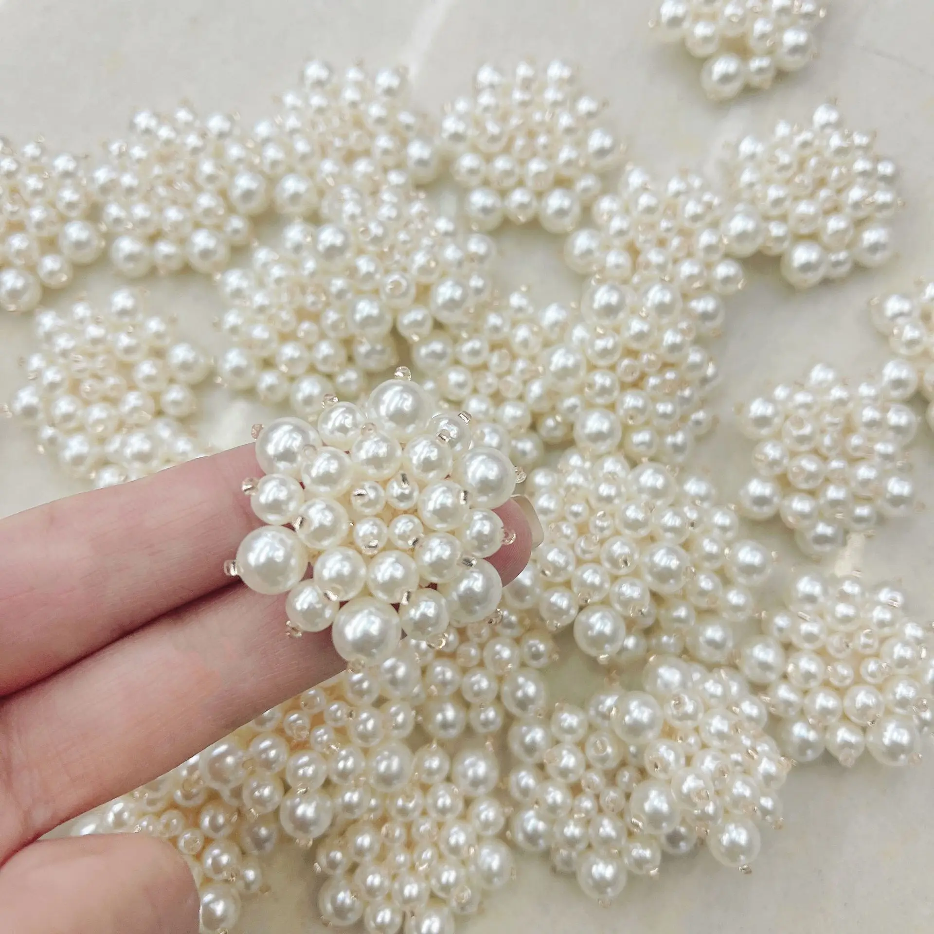 Accessories Fashion DIY Handmade Pearl Flower Tassel Clip Beads Shoe Flower Dress Accessories Exquisite High Appearance Level
