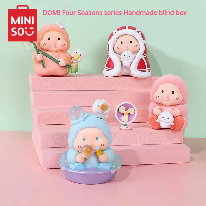 MINISO Blind Box Domi Series   Figure Decoration Desk  Kawaii Home Model Birthday Gift Children Toy Animation