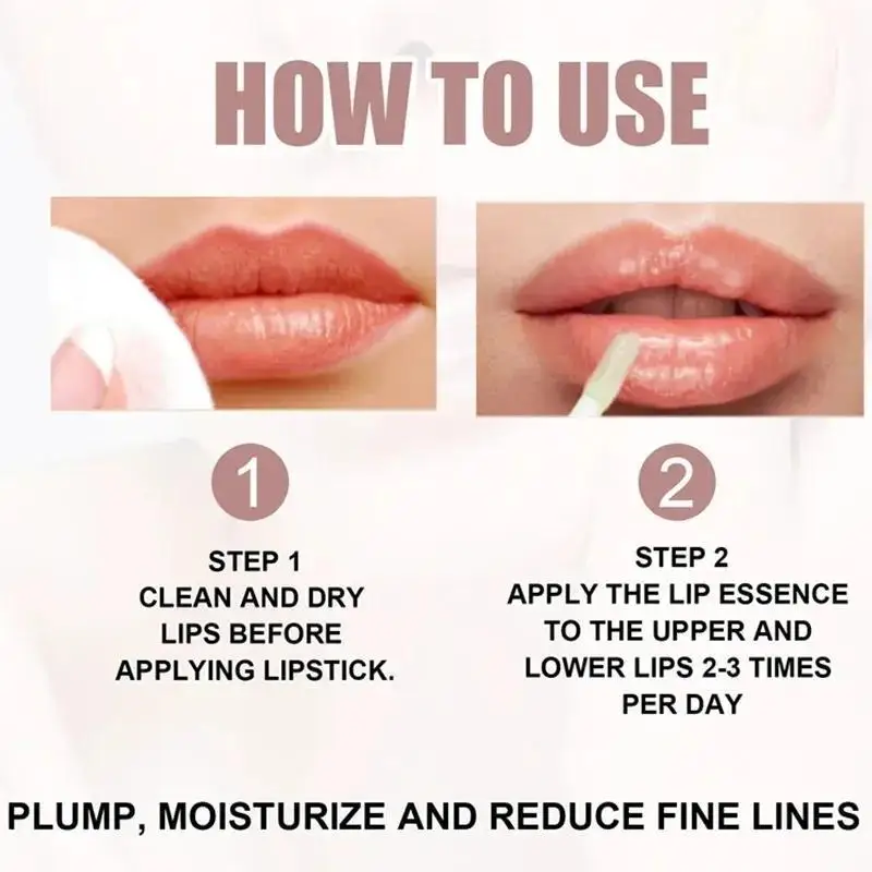 Serum mempertebal bibir seksi, meningkatkan elastisitas bibir menambah volume instan minyak esensial mengurangi garis halus memperbaiki perawatan kecantikan bibir