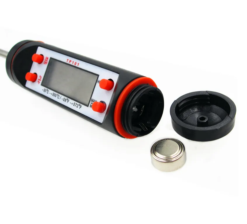 10 ชิ้นใหม่ล่าสุดดิจิตอล LCD อาหาร BBQ เนื้อช็อกโกแลตเตาอบทําอาหาร Probe เครื่องวัดอุณหภูมิ TP101 เครื่องวัดอุณหภูมิห้องครัว