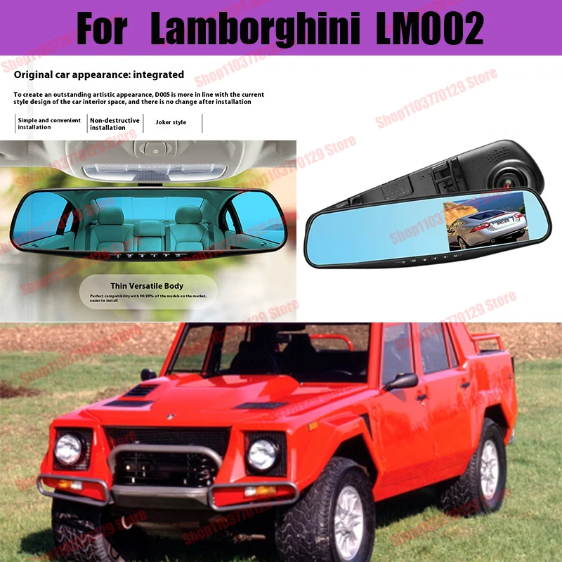 For Lamborghini LM002 High definition dual lens driving recorder with front and rear dual recording reverse images Car dvr