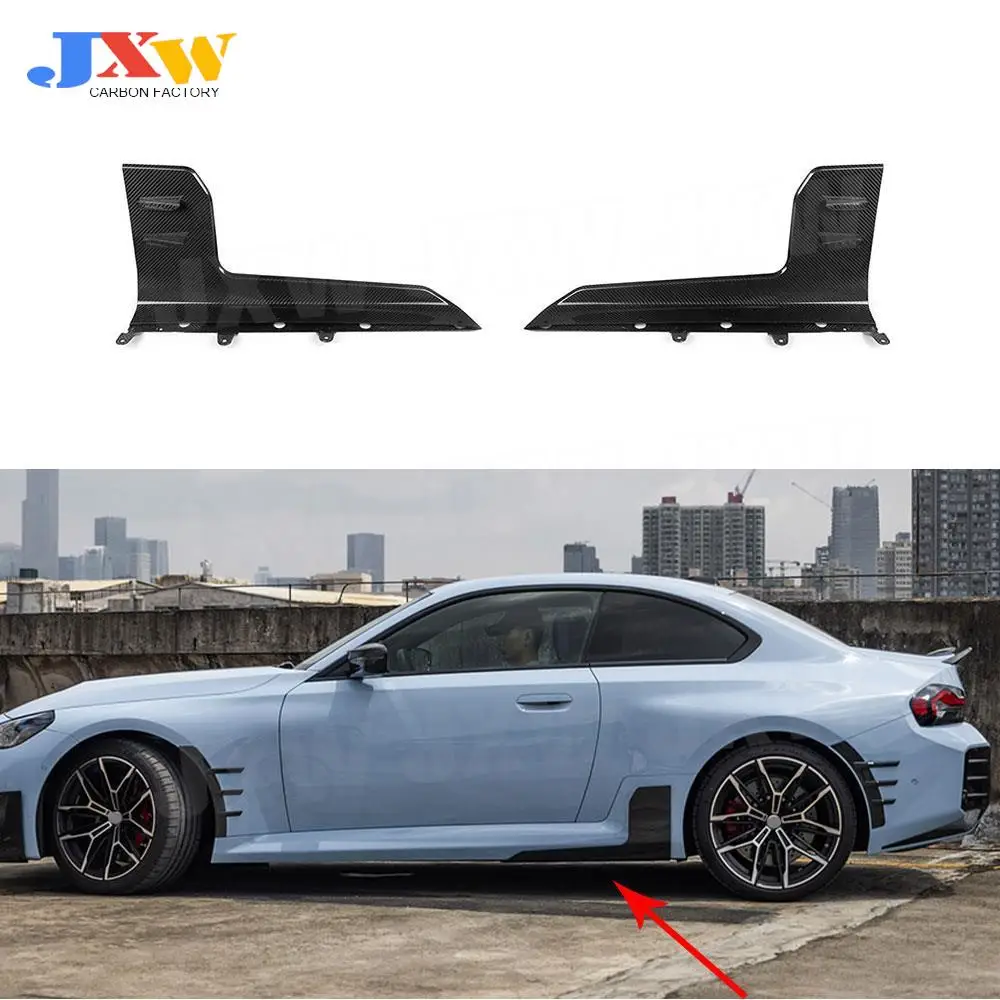 2PCS Carbon Fiber Side Skirts Splitter Cupwings Winglets For BMW M2 G87 2023+Coupe FRP Canards Apron Car Accessories