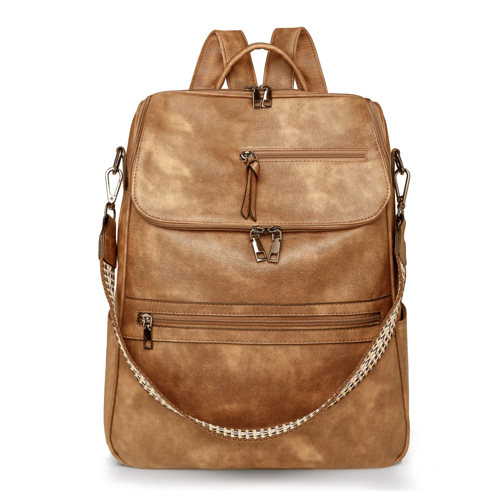 

2025 New Leisure PU Light Travel Backpack for Women, with a sense of luxury, fashion, versatility, and large capacity for women
