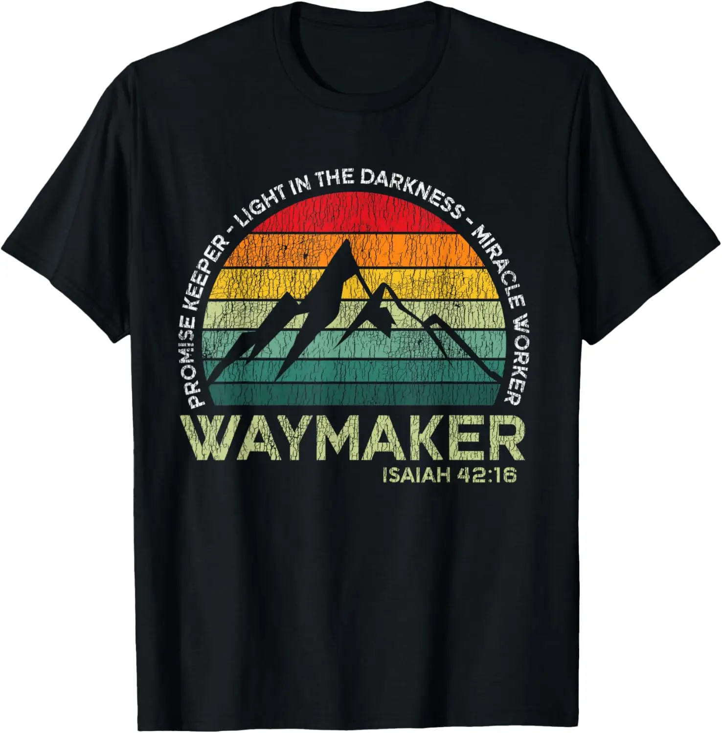Waymaker promesse gardien Miracle travailleur Vintage chrétien t-shirt hommes coton doux à manches courtes col rond t-shirt