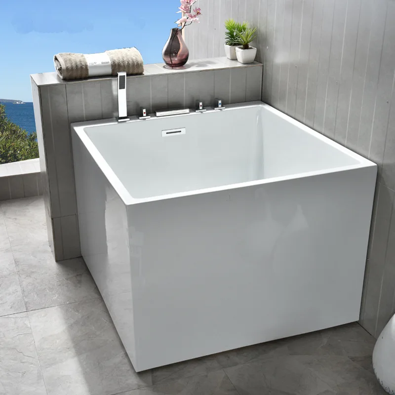 Acrylic large bathtub, square double large-size bathtub, independent homestay hotel villa bathtub