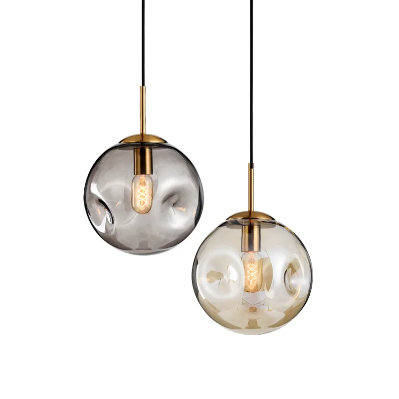 

Nordic glass pendant lights simple glass ball hanging lamp Bar Restaurant dinning room lamps Kitchen Home Decor Light Fixtures